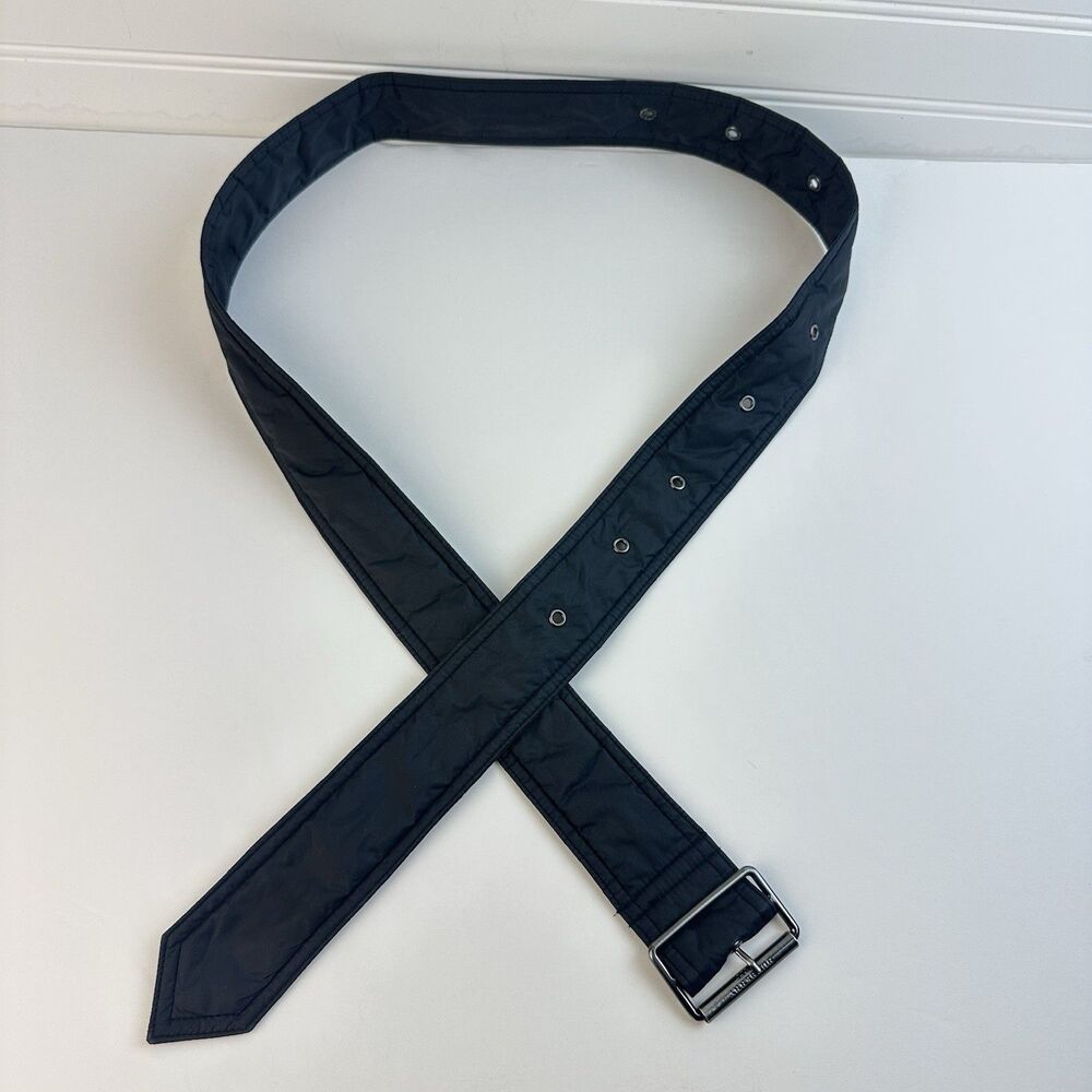 Burberry Brit Polyester Puffer Coat REPLACEMENT Belt Black Silver Buckle 52"